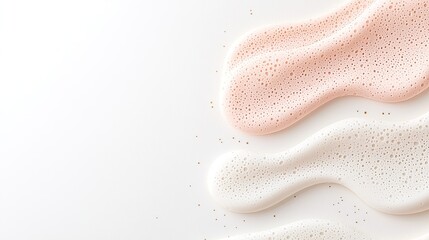 Poster - Abstract Pink and White Swirls with Gold Glitter Texture