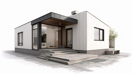 Poster - Modern Minimalist House Design with Clean Lines and Natural Light