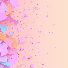 Poster - Abstract Polygonal Background with Pastel Fragments
