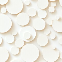 Poster - Abstract White Circles Paper Cut Pattern Background