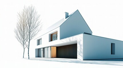 Poster - Modern Architectural Design of a Minimalist House with Natural Elements