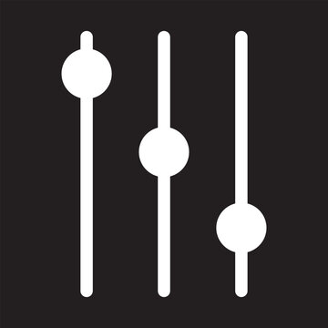 Settings icon Simple thin line stroke vector
