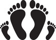 © jahidulislam - Father and Son Footprints Vector Family Bond Silhouette Design