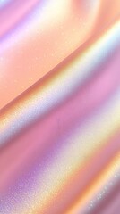 Poster - Iridescent Pink Satin Fabric with Gentle Folds and Shimmering Texture