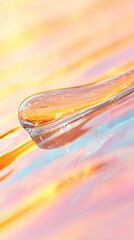 Poster - Liquid Metal Swirl with Polished Edges and Reflections