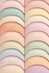 Poster - Pastel Abstract Geometric Background with Glittery Curves