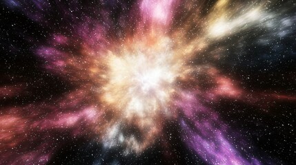 Wall Mural - majestic nebula surrounded by sparkling stars set against the infinite cosmic background creating a 