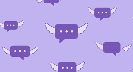 Aufkleber - Flying chat message bubbles communication concept social media network messaging vector illustration design