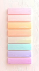 Poster - Pastel Colored Rectangular Blocks on Textured Background