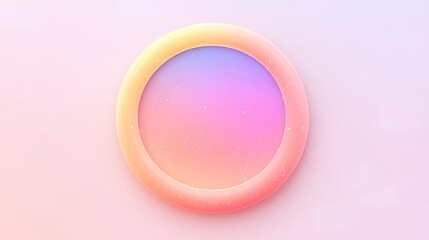 Poster - Pastel Pink Orange Purple Gradient Circle Frame