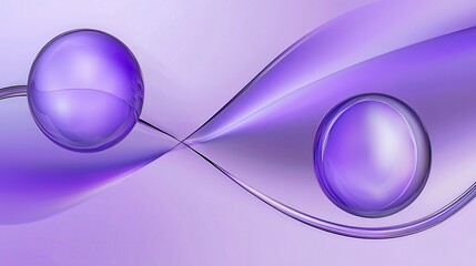 Poster - Captivating purple and white background evoking cosmic atmosphere and gravity distortions in a dreamlike space scene of infinite depth