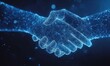 © Dream Studio - Digital Handshake: A Futuristic Business Deal