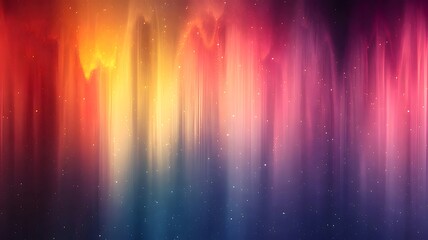 Aufkleber - カラフルな光のグラデーション背景に輝く点状の抽象的なデザイン
