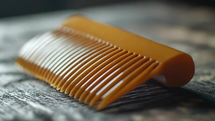 Poster - A close-up shot of a comb on a soft cloth