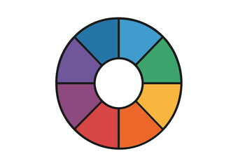 Aufkleber - a vector circle chart template for designing infographics