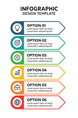 Poster - The business template is a Vector Infographic design that includes icons and 6 options or steps for creating process diagrams, presentations, and more