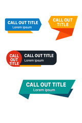 Poster - Illustration of callouts and titles in a creative vector style, suitable for presentations with a lower third layout, featuring art design callout bars and labels on a template, symbolizing an