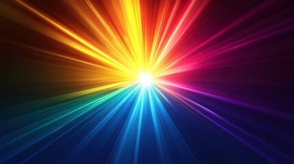 Aufkleber - 輝く光線のカラフルな爆発抽象的な背景デザイン