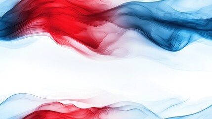 Wall Mural -   A red, white, and blue background with a wave of smoke in the shape of the French flag
