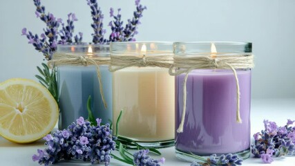 Poster - A collection of candles placed on a table