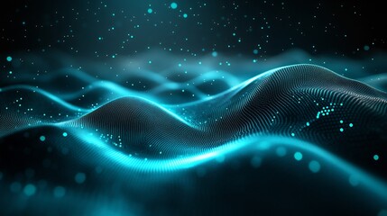 Wall Mural - fidelity green black immersive abstract background created for ui dashboards and cinematic overlays 
