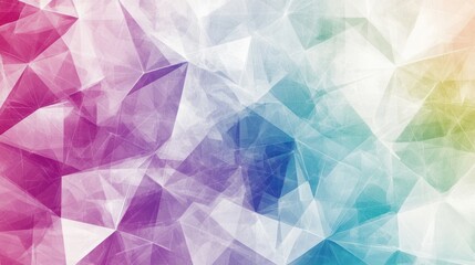 Poster - Abstract colorful geometric shapes background design with digital connection concept, for creative backgrounds