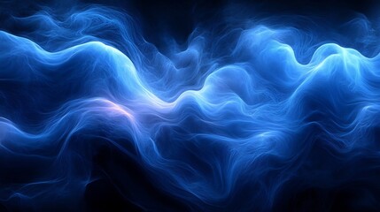 Wall Mural - moodboards deep blue black abstract wallpaper with atmospheric noise layers designed for visual iden