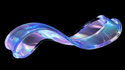 Wall Mural - holographic liquid waves
