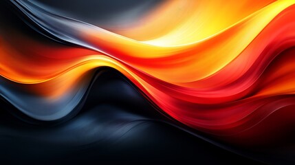 Wall Mural - branding red yellow black high contrast abstract wallpaper for impactful fullscreen visuals in conte