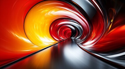 Wall Mural - red yellow black high contrast abstract wallpaper for impactful fullscreen visuals in content market