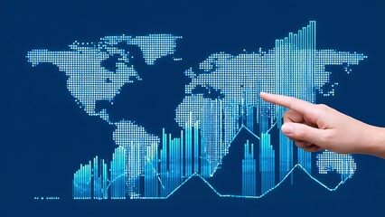 Poster - Data visualization trends global insights digital graphs business environment interactive viewpoint analytics concept