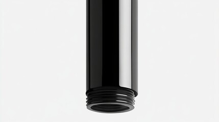 Poster - High Resolution Black Cylinder Product Mockup Elegant Shiny Tube Packaging Design Template Modern Minimalist 3D Render Isolated Studio Shot Professional Black Tube dark  