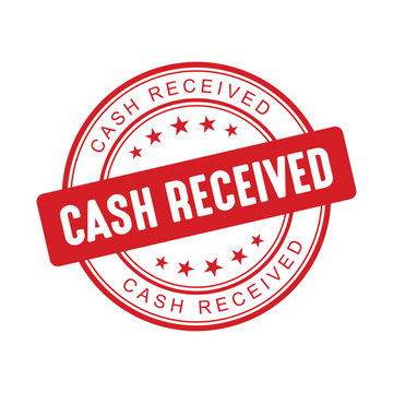 Cash received stamp vector. cash received vector icon isolated on white background