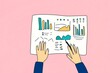 © ADDICTIVE STOCK - Hand-drawn data analysis on a pink background illustration