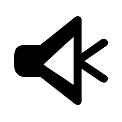 Poster - Sound volume mute icon vector graphic illustration symbol for audio multimedia interface application