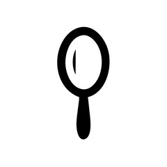 Poster - Illustration of a handheld mirror for beauty and personal care, simple mirror icon vector design element
