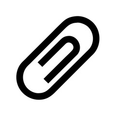 Poster - Paperclip icon vector illustration office stationery attachment clip document symbol design element
