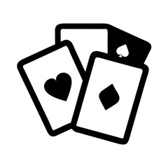 Poster - Playing cards vector icon illustration of poker cards deck with heart spade diamond club game 90