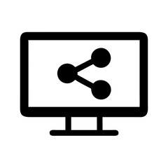 Poster - Share screen icon vector illustration concept for social media and networking platform design
