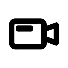 Poster - Video camera icon vector illustration for film recording and movie making projects design needs