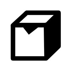 Poster - Open box package delivery shipping container icon vector illustration graphic design element art