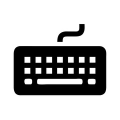 Poster - Keyboard vector illustration for computer input device and typing accessory icon design element
