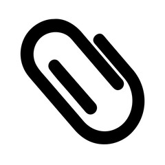 Poster - Download paperclip icon vector illustration for office supply and document attachment design needs