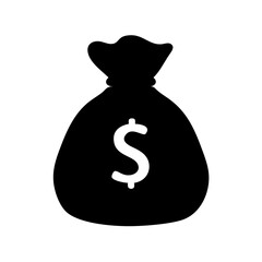 Poster - Money bag vector icon illustration for finance wealth and investment concept design element asset