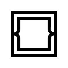 Poster - Abstract square frame vector design element for logo icon or border graphic illustration art