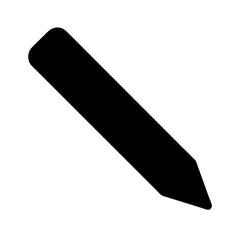Poster - Black pencil icon vector illustration for writing drawing and sketching design element graphic art