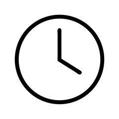 Poster - Clock icon time symbol watch graphic design element vector illustration simple outline style