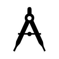 Poster - Find drawing compass tool vector illustration for geometry and mathematical constructions design