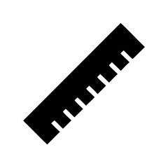 Poster - Black ruler vector image for measurement and drafting tool for school and office use tool