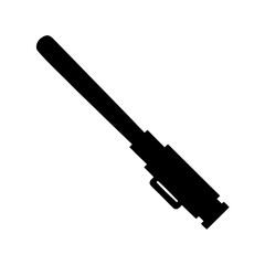 Poster - Vector graphic of black retractable pen for writing and drawing design illustration art